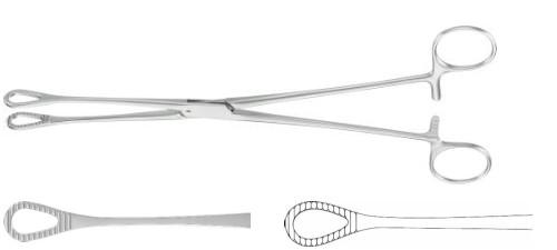 КОРНЦАНГ ДЛЯ ТАМПОНІВ/ТКАНИН ФОРЕСТЕР-БЕЛЛЕНГЕР, ОВАЛЬНИЙ, ПРЯМИЙ, 245 ММ